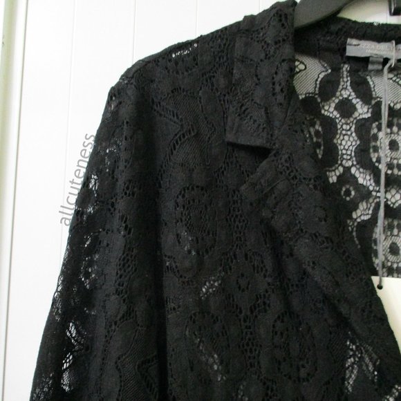 Piazza Del Tempio Black Lace Blazer Made In Italy - Picture 3 of 5